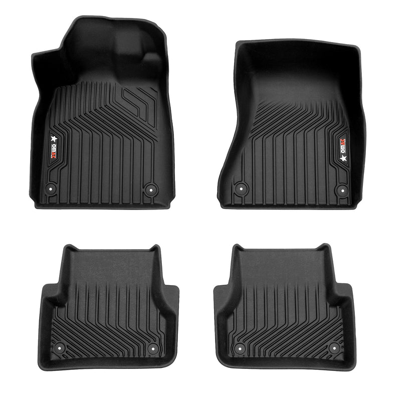 2012-2018 Audi A6 A7 S6 Premium Floor Mats Liners First and Second Row Set Black