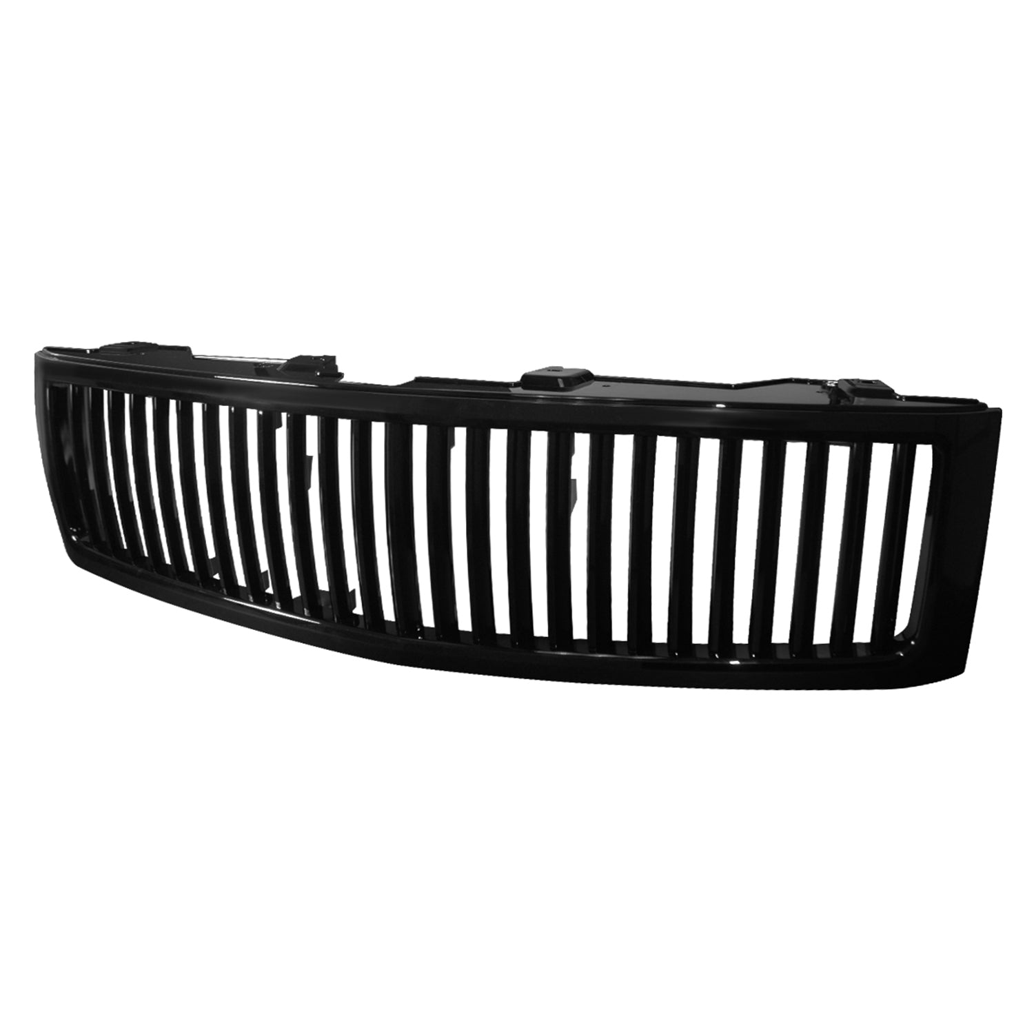 2007-2013 Chevrolet Silverado 1500 Glossy Black ABS Vertical Grille