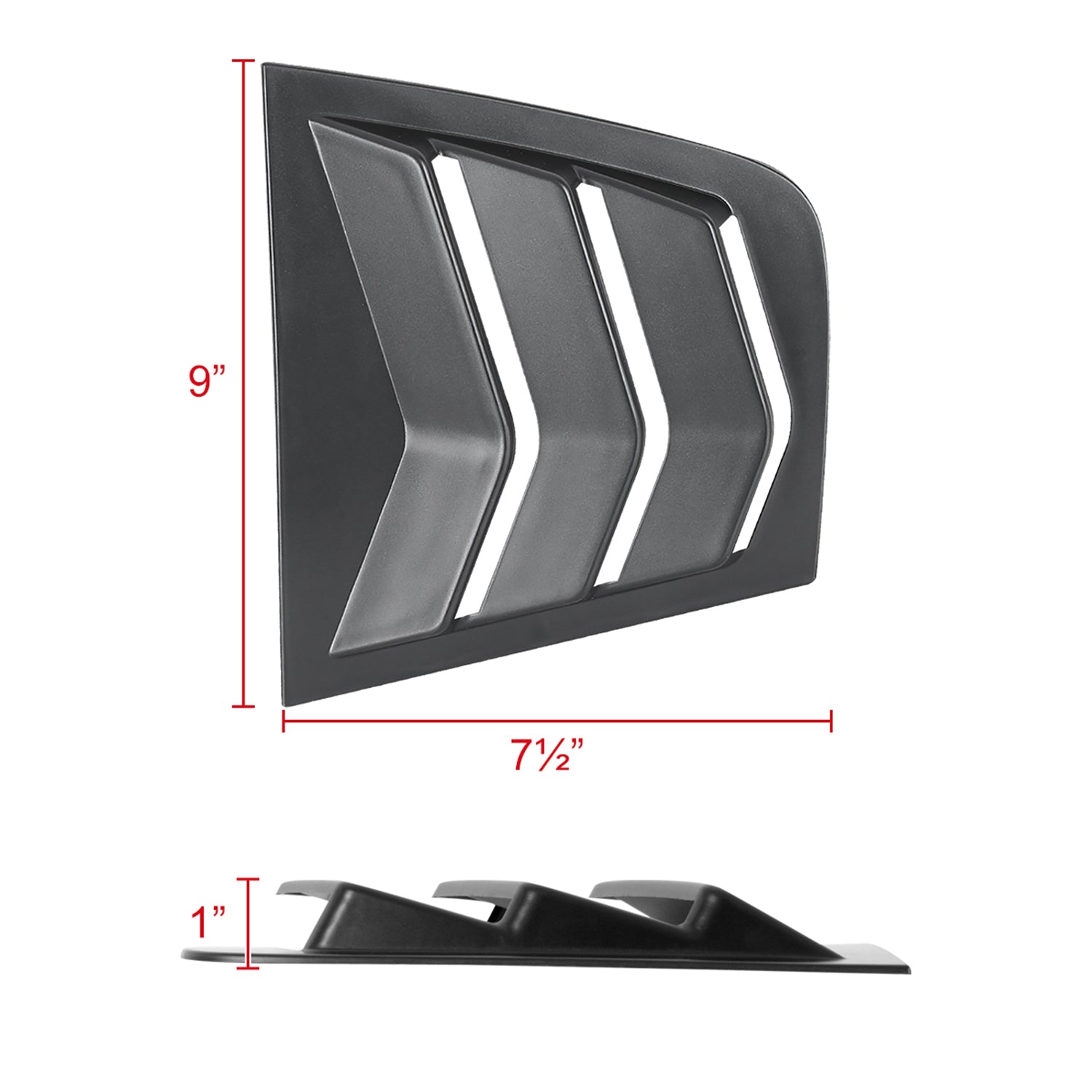 2011-2021 Dodge Charger Matte Black Side Window Louvers Vent