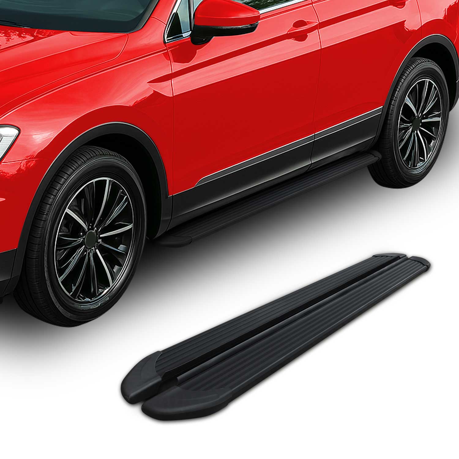 Running Boards Side Step Nerf Bars for Volkswagen Tiguan 2018-2024 Black 2 Pcs