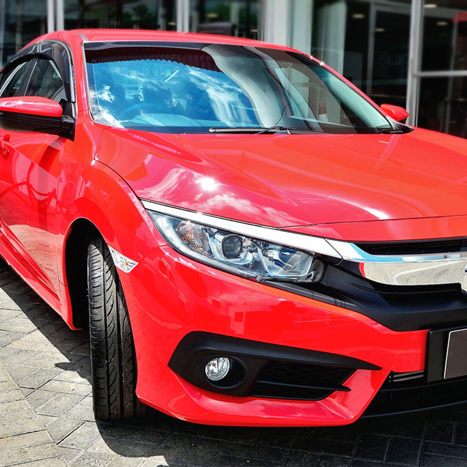 2016-2017 Honda Civic Coupe/Sedan H11 Fog Lights Kit Chrome/Clear Lens