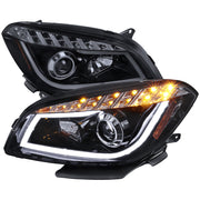 2008-2012 Chevy Malibu LS LT LTZ LED Headlights LED Signal Lights Glossy Black