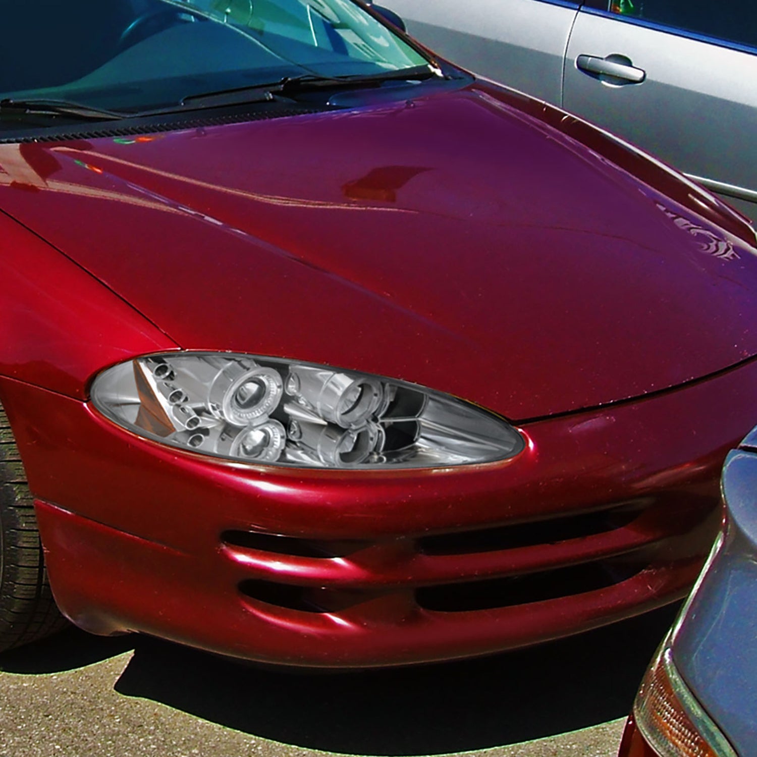 1998-2004 Dodge Intrepid Dual Halo Projector HeadLights Chrome/Clear Lens