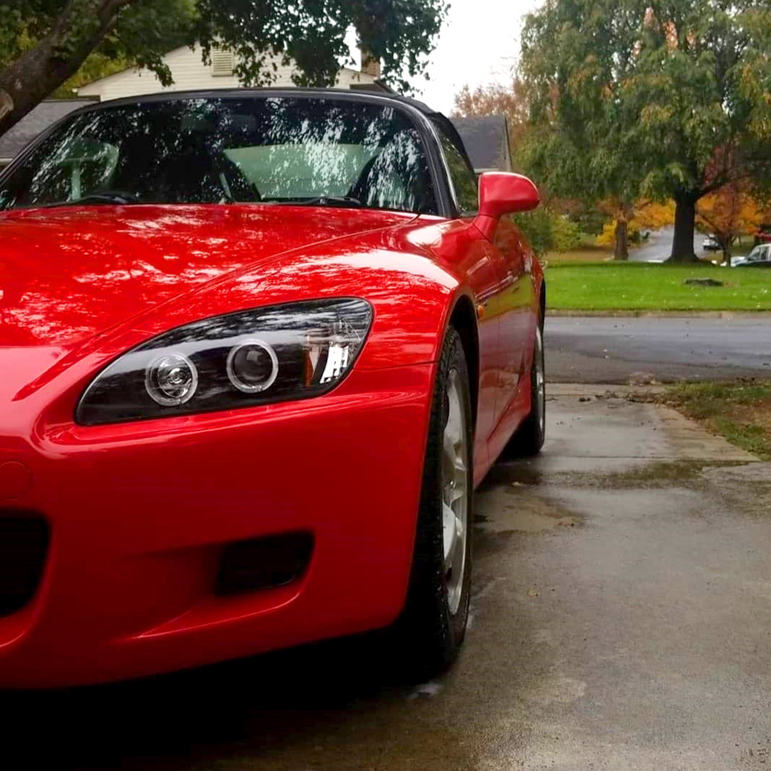 2000-2003 Honda S2000 AP1 Dual Halo Projector Headlights Matte Black/Clear