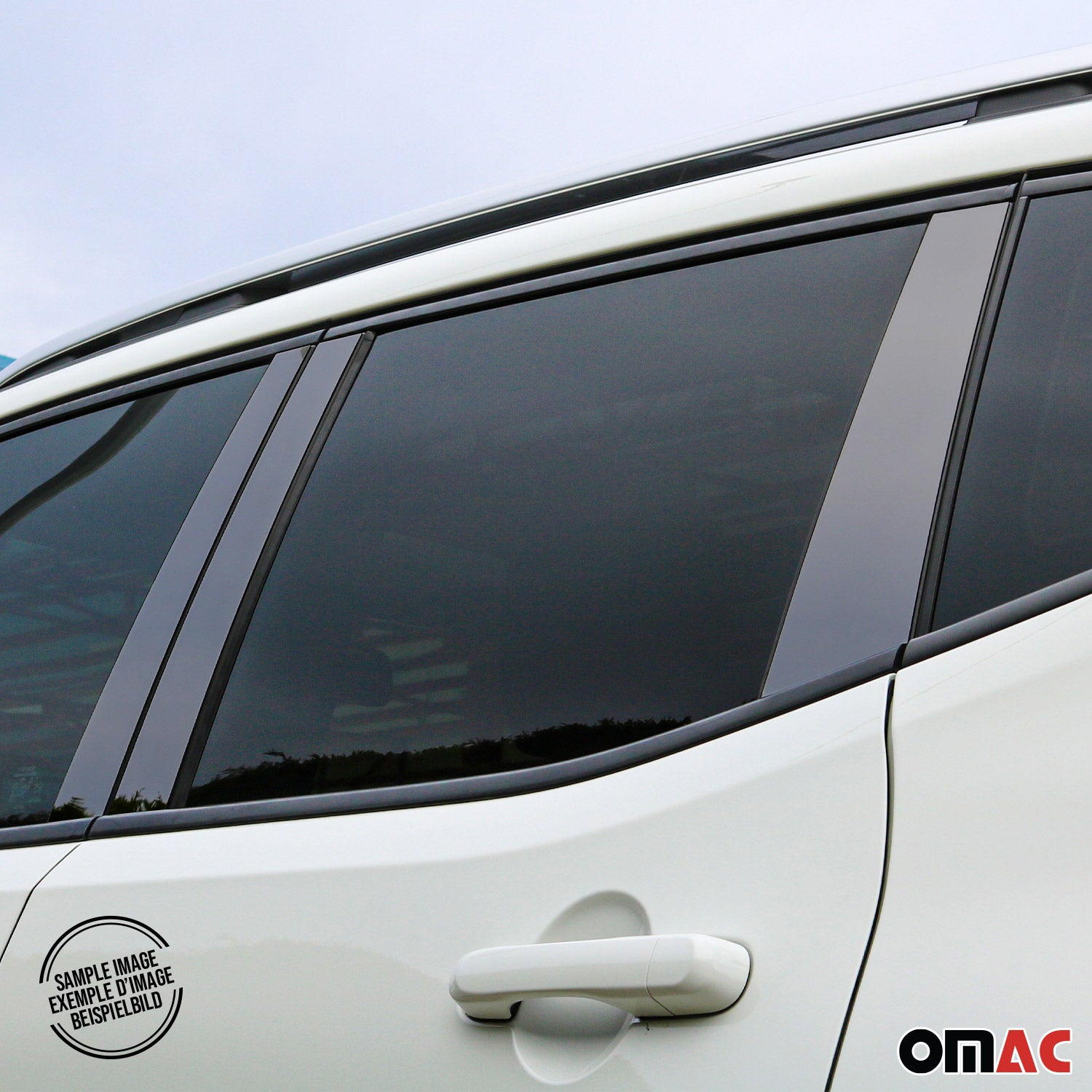 2008-2015 Land Rover LR2 Window B Pillar Posts Door Trim Cover Stainless Steel Dark 6x