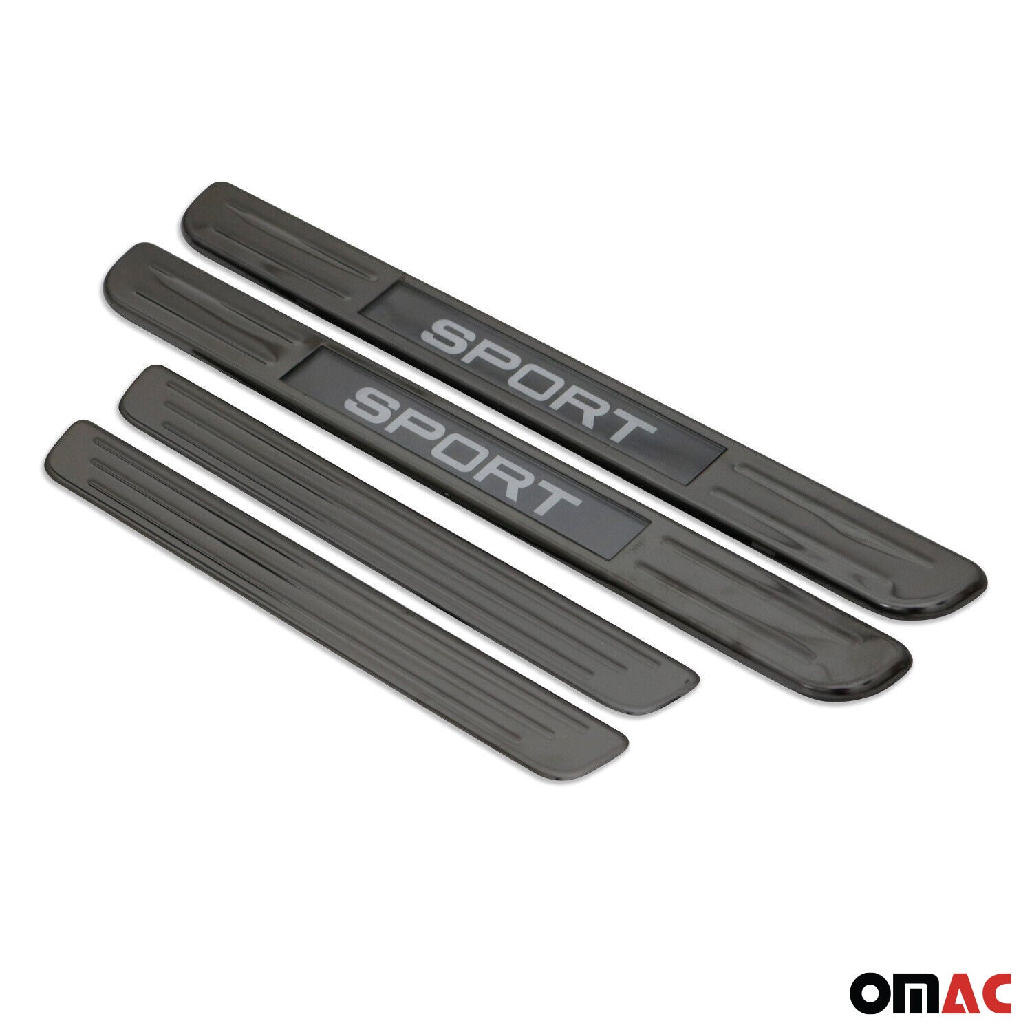 2018-2024 VW Tiguan Door Sill Scuff Plate Illuminated Sport Stainless Steel Dark 4 Pcs