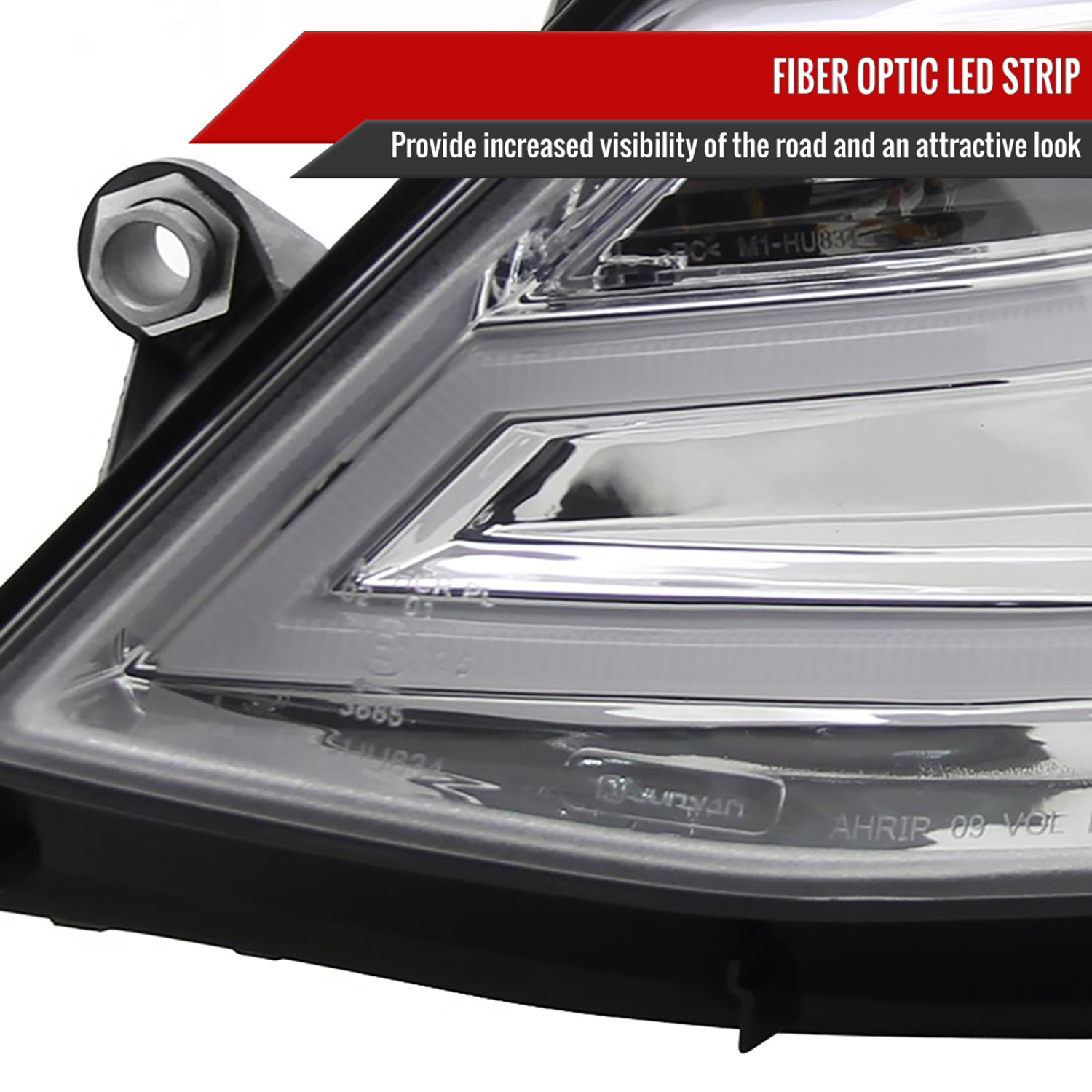 2011-2018 VW Jetta MK6 LED Bar Projector Headlights Chrome/Clear Lens