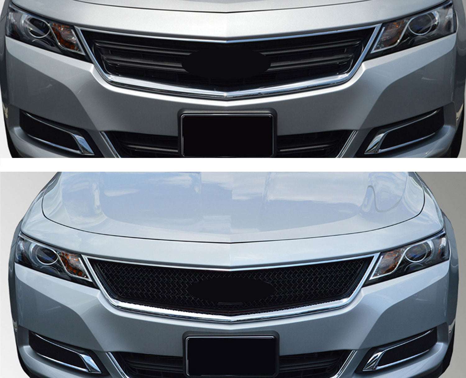 2013-2020 Chevrolet Impala Grille Overlay Gloss Black 1Pcs ABS Plastic