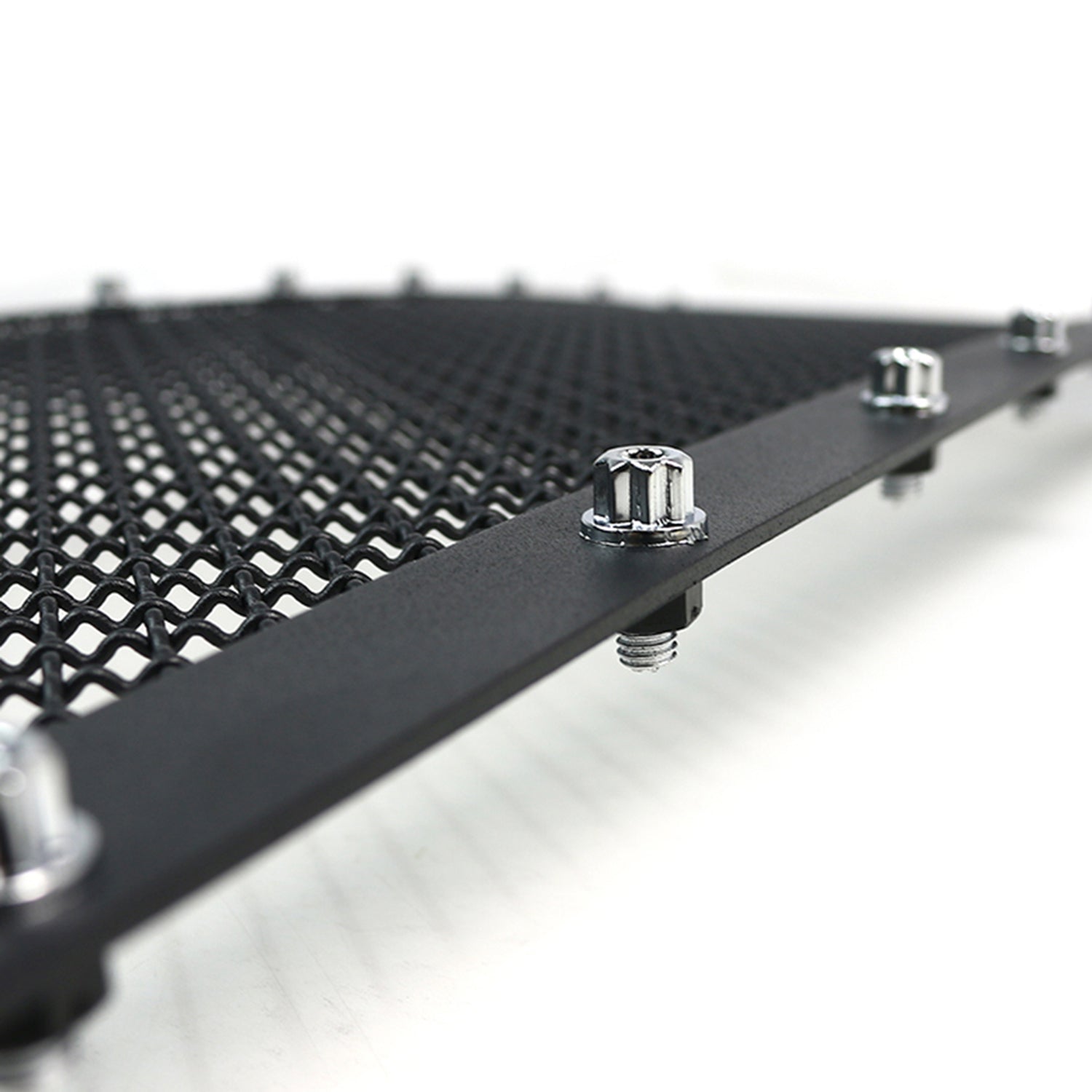 2005-2007 Chevy Silverado Rivet Style Black Stainless Steel Mesh Grille Insert