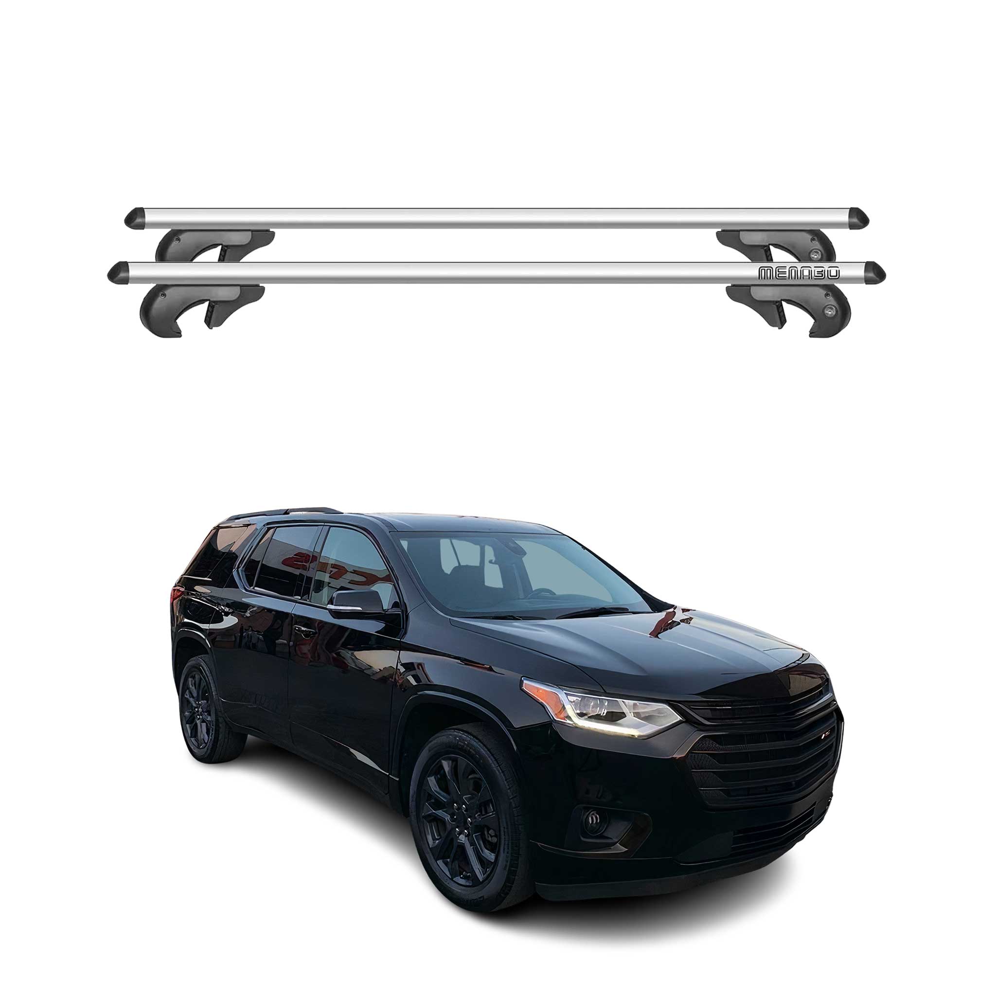 2018-2024 Chevrolet Traverse Roof Rack Cross Bars Silver