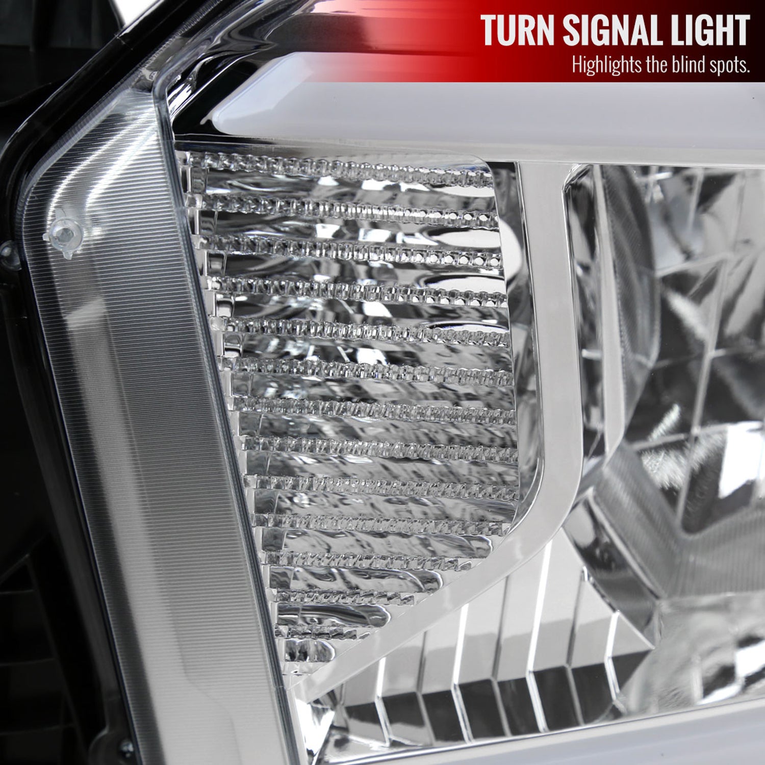 2014-2021 Toyota Tundra LED Bar Factory Style Headlights Chrome/Clear Lens