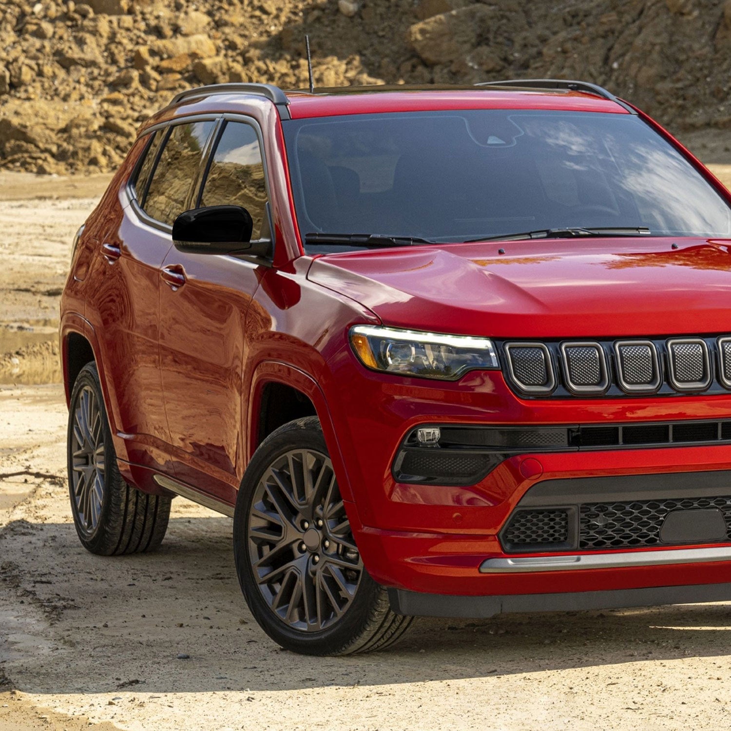 2014-2023 Jeep Cherokee Mirror Cover Caps Gloss Black 2Pcs ABS Plastic