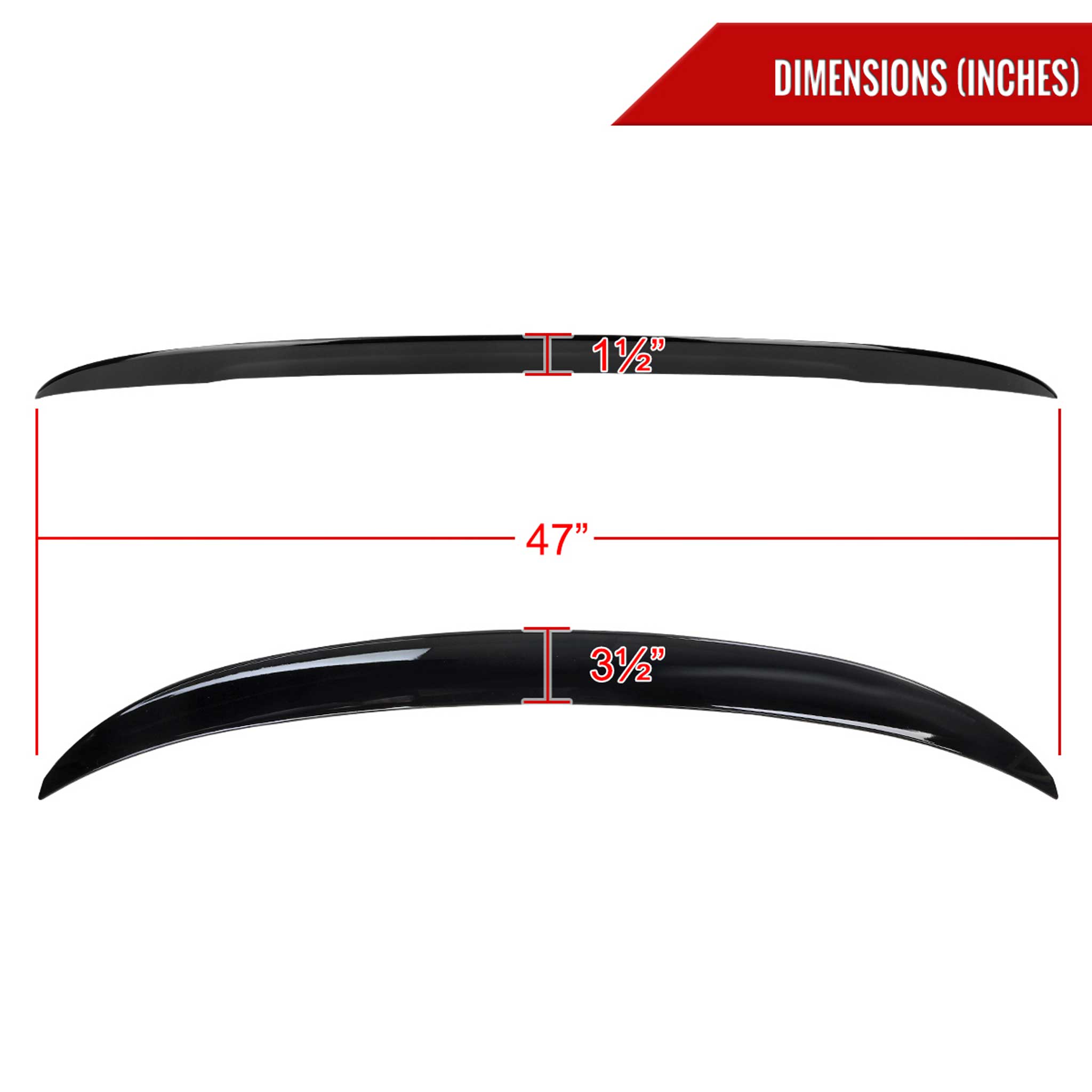 For BMW 4 Series F32 2014-2020 Trunk Lip Spoiler ABS Gloosy Black M Performance Look