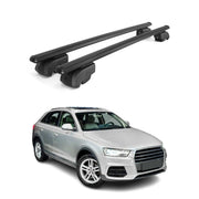 2013-2018 Audi Q3 Roof Rack Cross Bars Black Luggage Carrier 2 Pcs