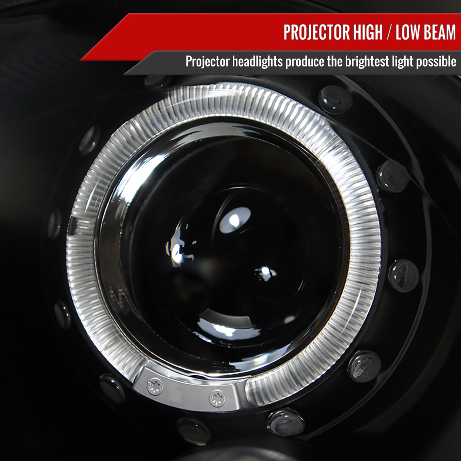 2007-2015 Mini Cooper R55 R56 R57 R58 R59 Single Halo Headlights Black