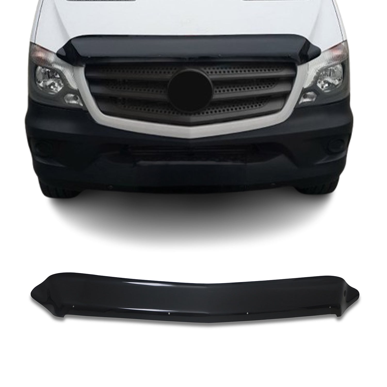 2014-2018 Mercedes Sprinter W906 Front Bug Shield Hood Deflector 1 Pc Smoke