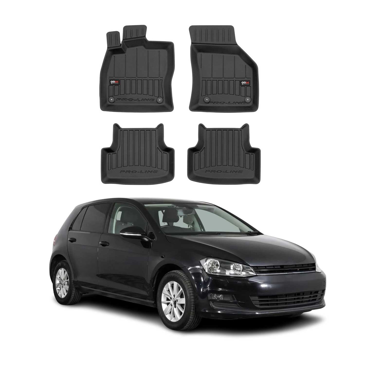 2015-2019 VW Golf VII SportWagen / Alltrack / GTI Premium Floor Mat Liners Full Set All Weather