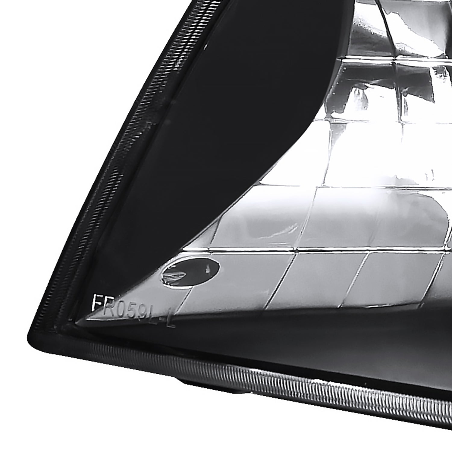 1998-2000 Ford Ranger Factory Style Crystal Headlights Matte Black/Clear Lens