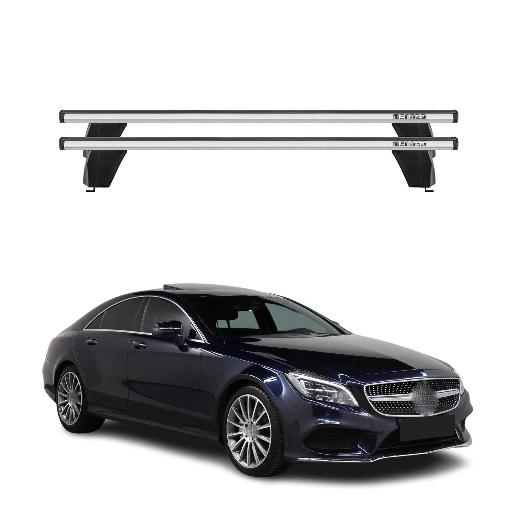 2012-2018 Mercedes CLS Class C218 Roof Rack Cross Bars Silver