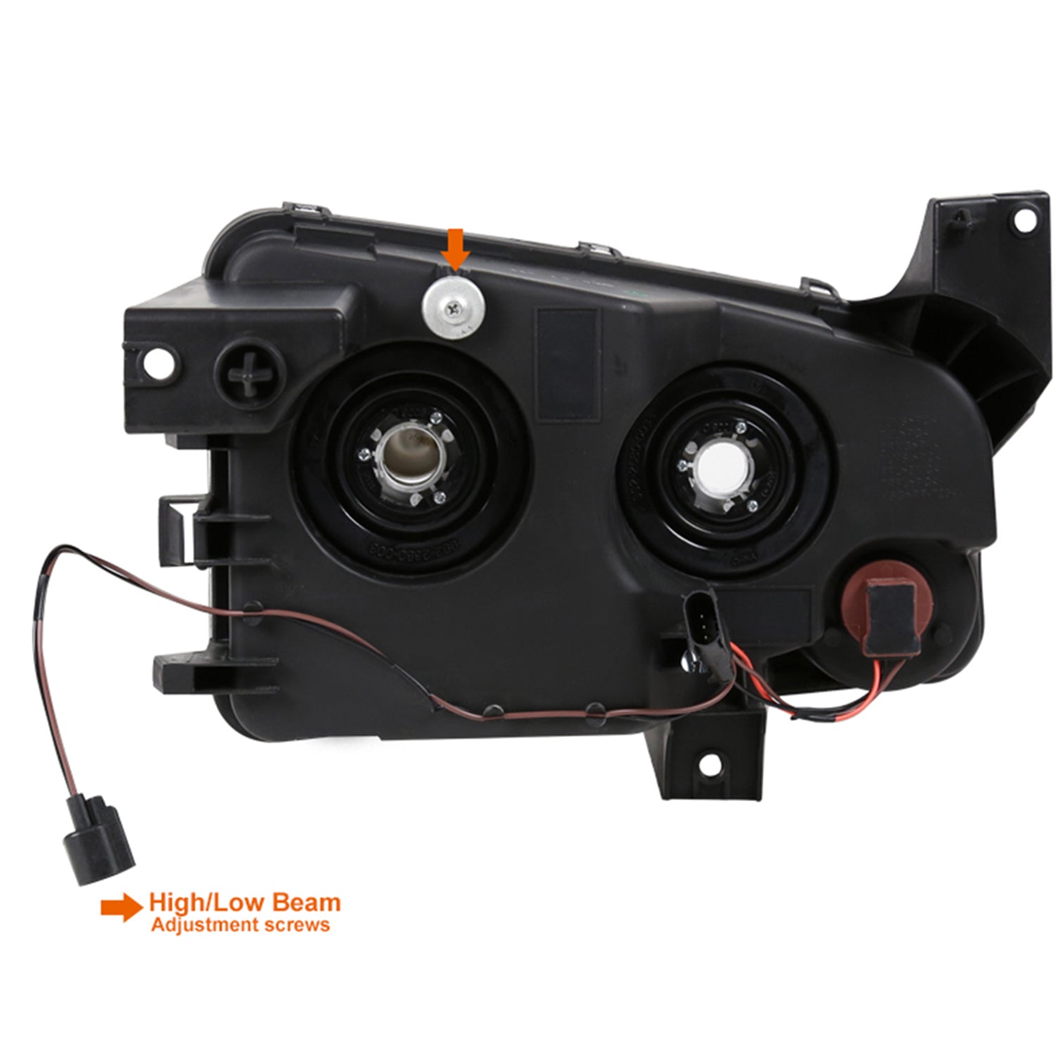 2006-2010 Dodge Charger Factory Style Headlights Matte Black/Clear Lens