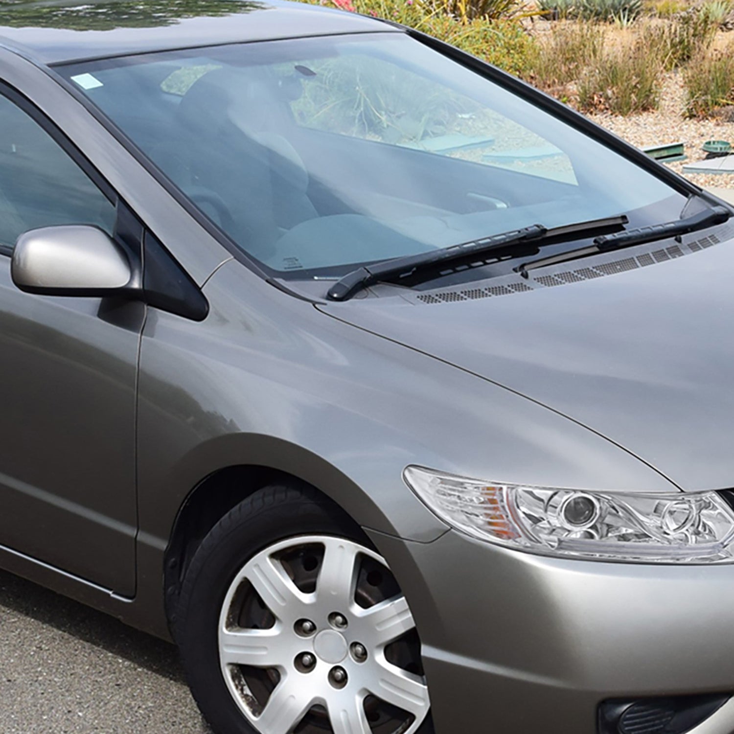 2006-2011 Honda Civic Coupe Projector Headlights LED Light Strips Chrome/Clear