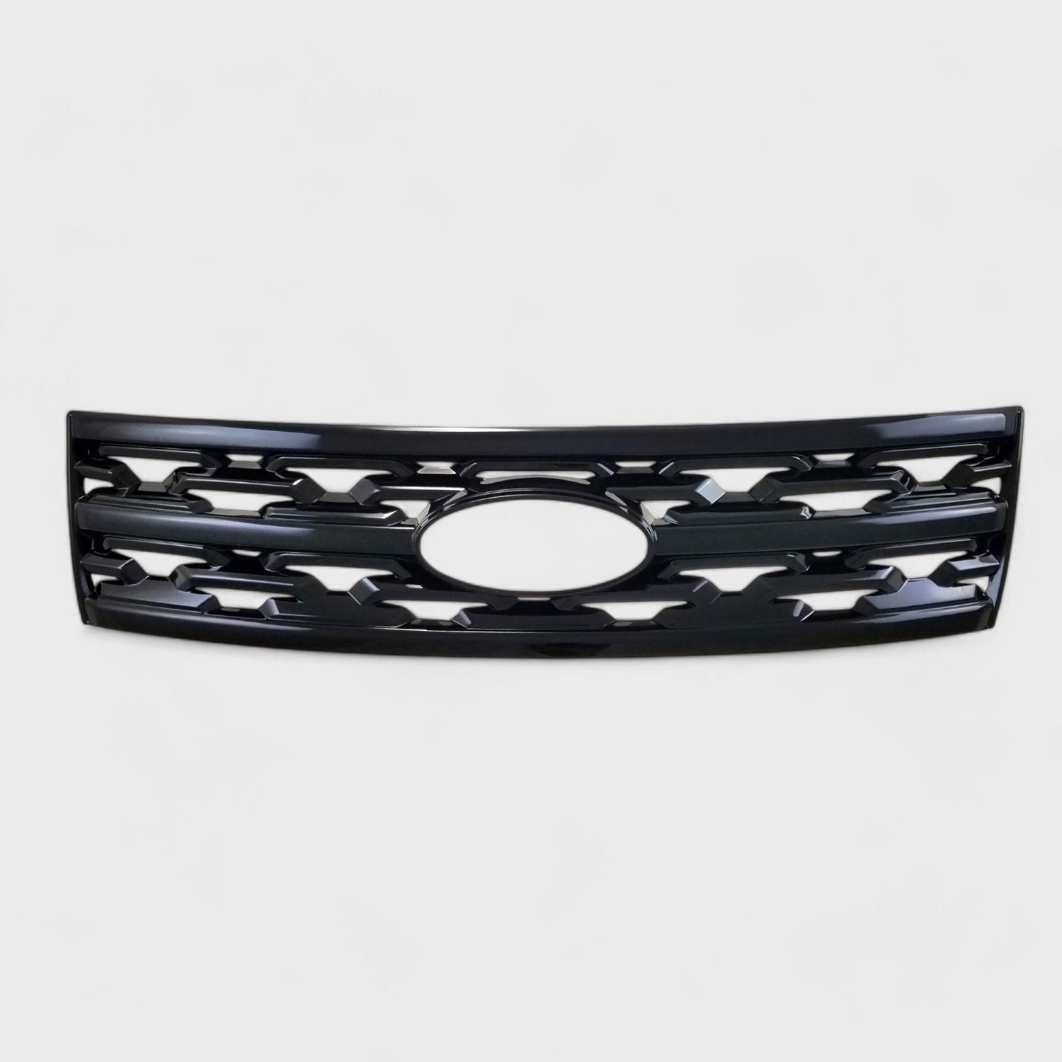 2018-2019 Ford Explorer Grille Overlay Gloss Black 1Pcs ABS Plastic