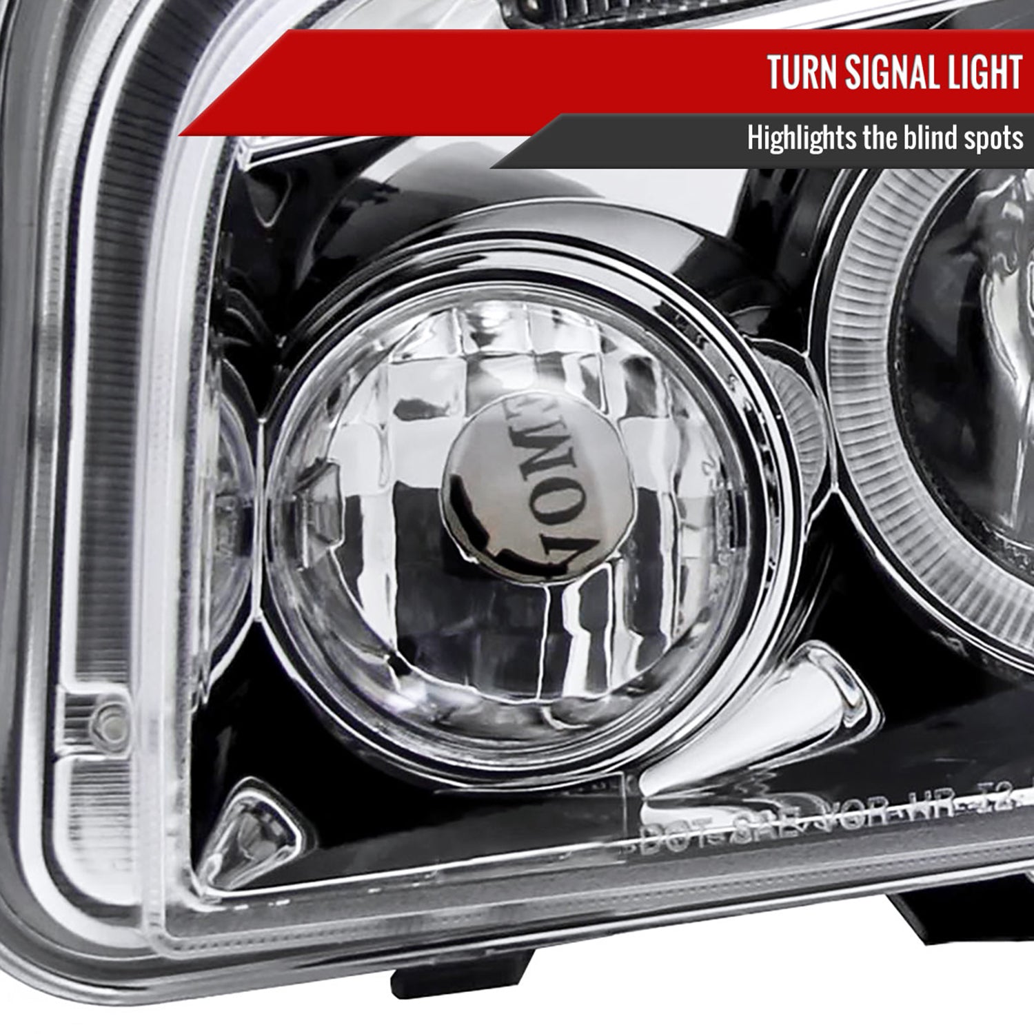 2005-2010 Dodge Charger Dual Halo Projector Headlights Chrome/Clear Lens