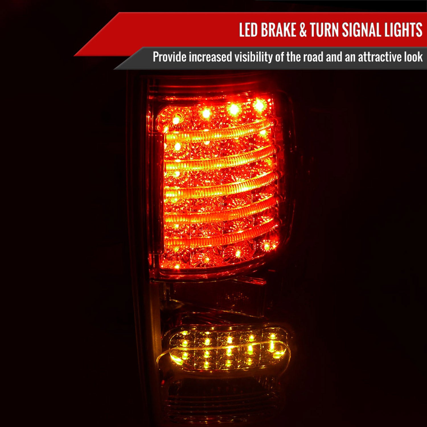 2007-2013 Toyota Tundra LED Tail Lights Chrome Housing/Clear Lens