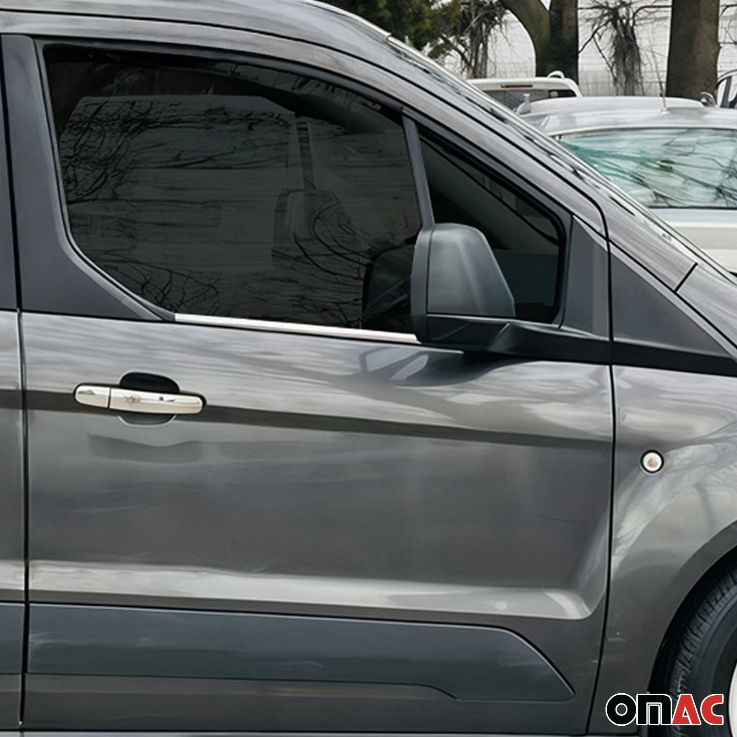 2014-2019 Ford Transit Connect Window Molding Trim Streamer Stainless Steel Silver 4x