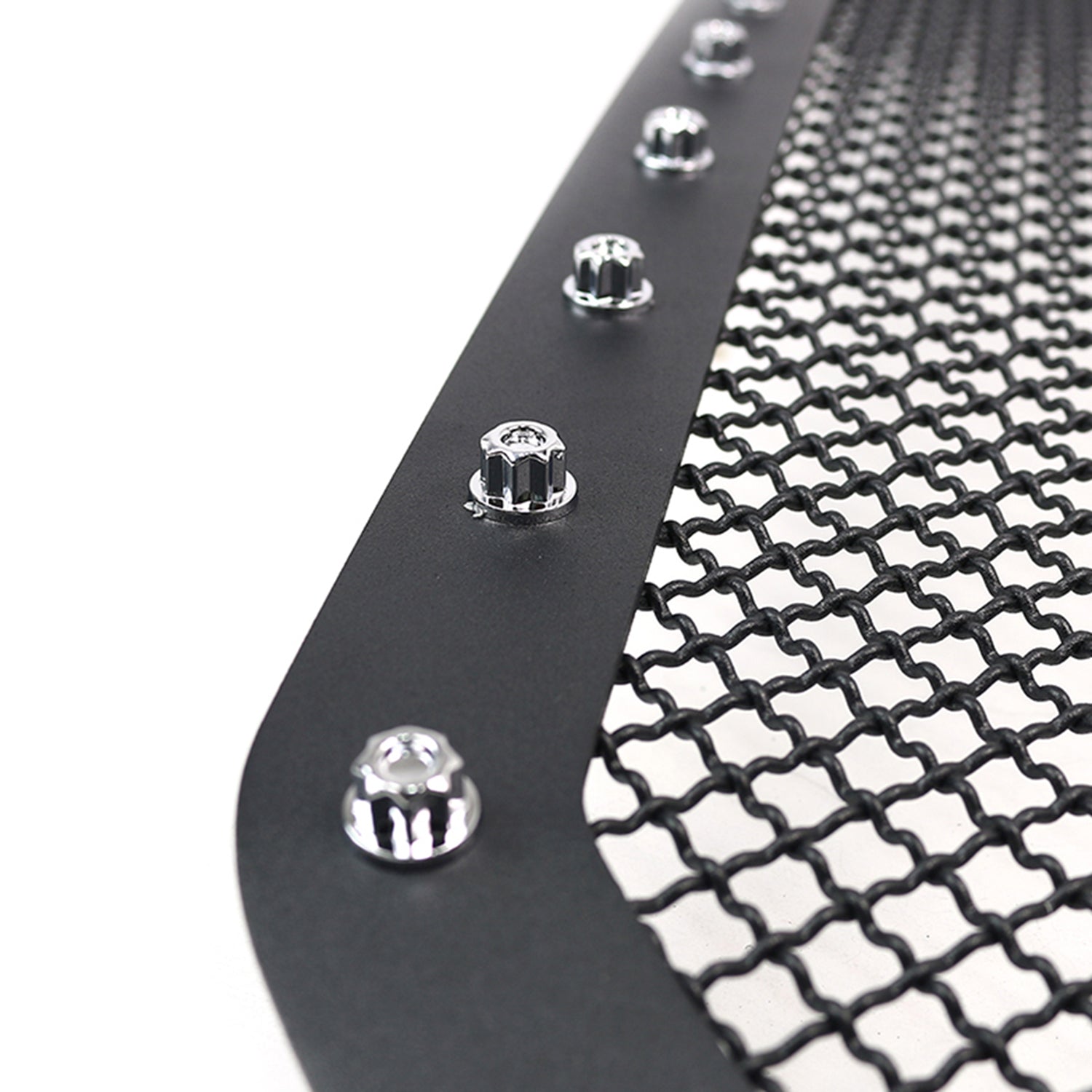 2012-2015 Toyota Tacoma Rivet Style Black Stainless Steel Mesh Grille Insert