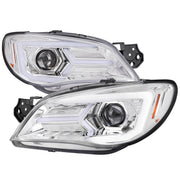 2006-2007 Subaru Impreza WRX STI LED Bar Signal Projector Headlights Chrome