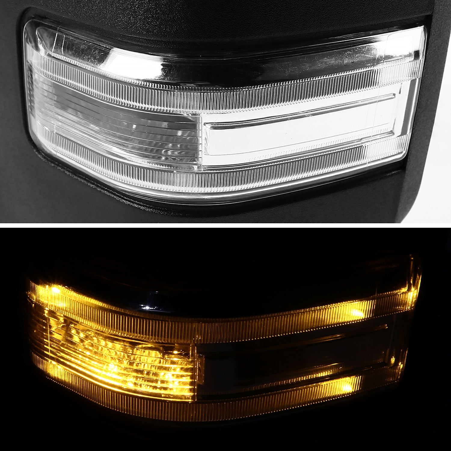 2004-2006 Ford F-150 Heated Towing Mirrors Clear Lens LED Turn Signal Lights