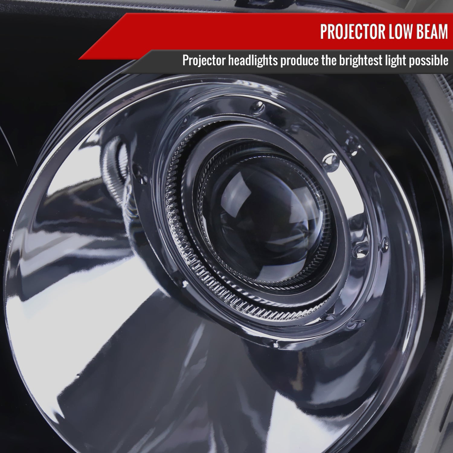 2005-2010 Chrysler 300 Base/LX/Touring Projector Headlights Glossy Black/Smoke