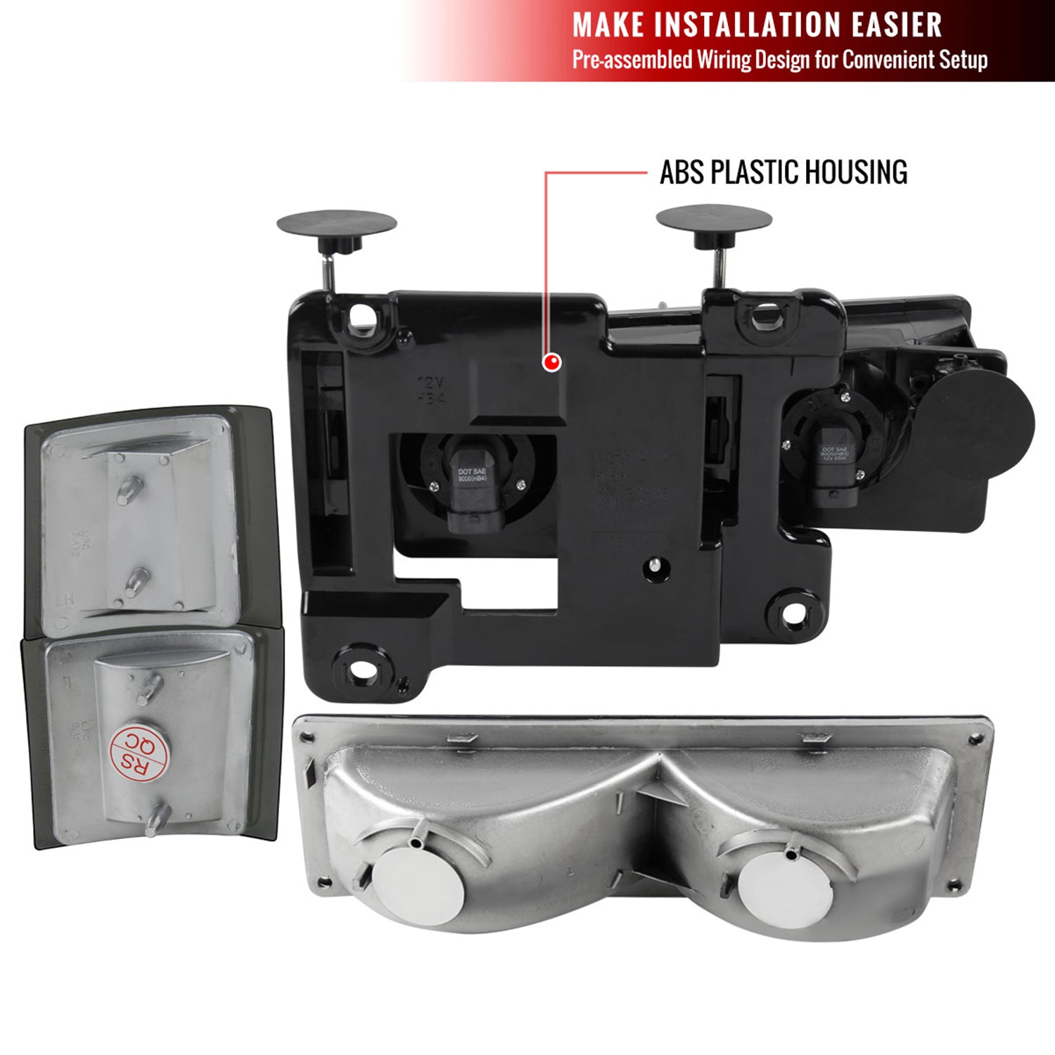 1994-1998 Chevy Silverado/Tahoe/Suburban/C10 Factory Headlights Smoke