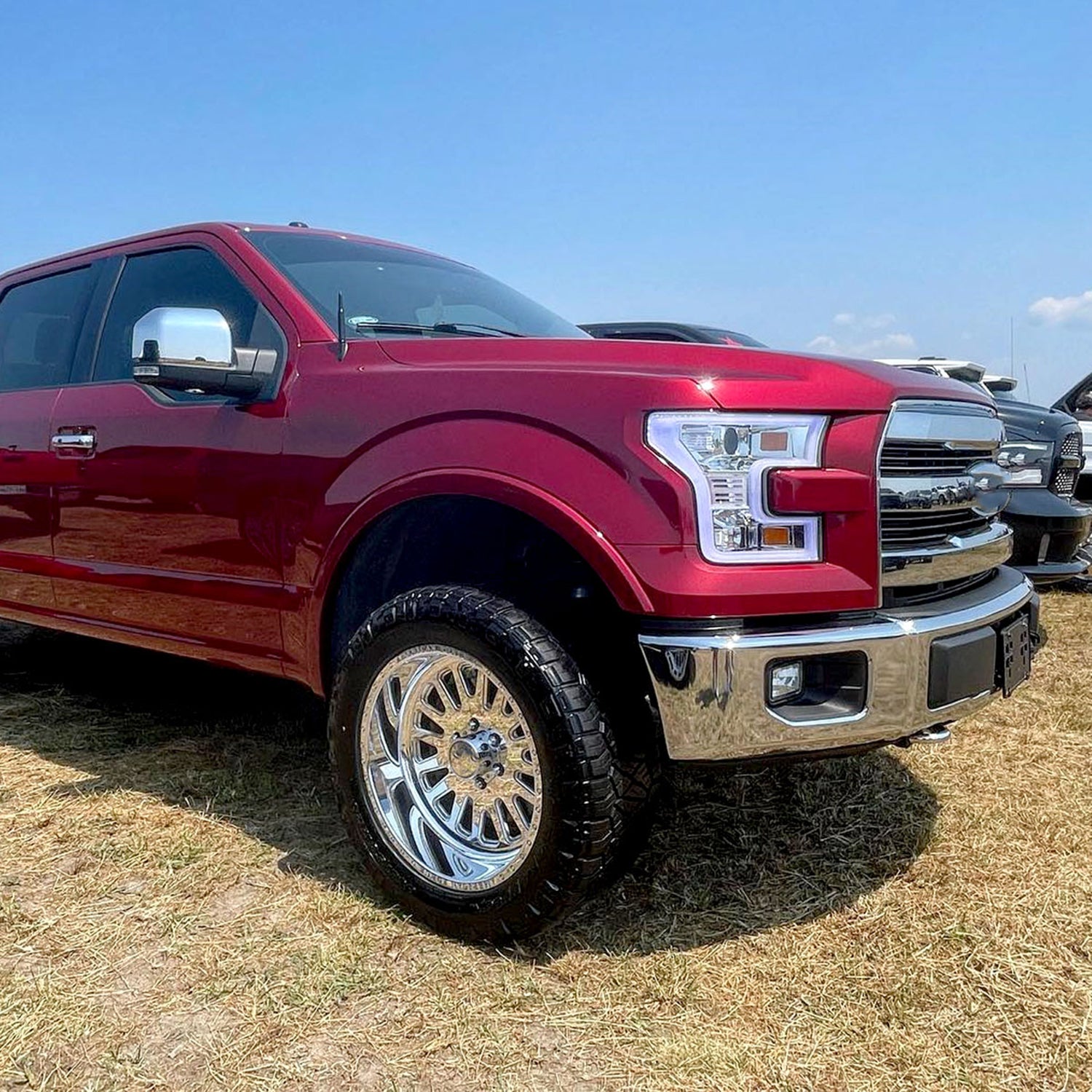 2015-2017 Ford F-150 LED Bar Projector Headlights Chrome Housing/Clear Lens