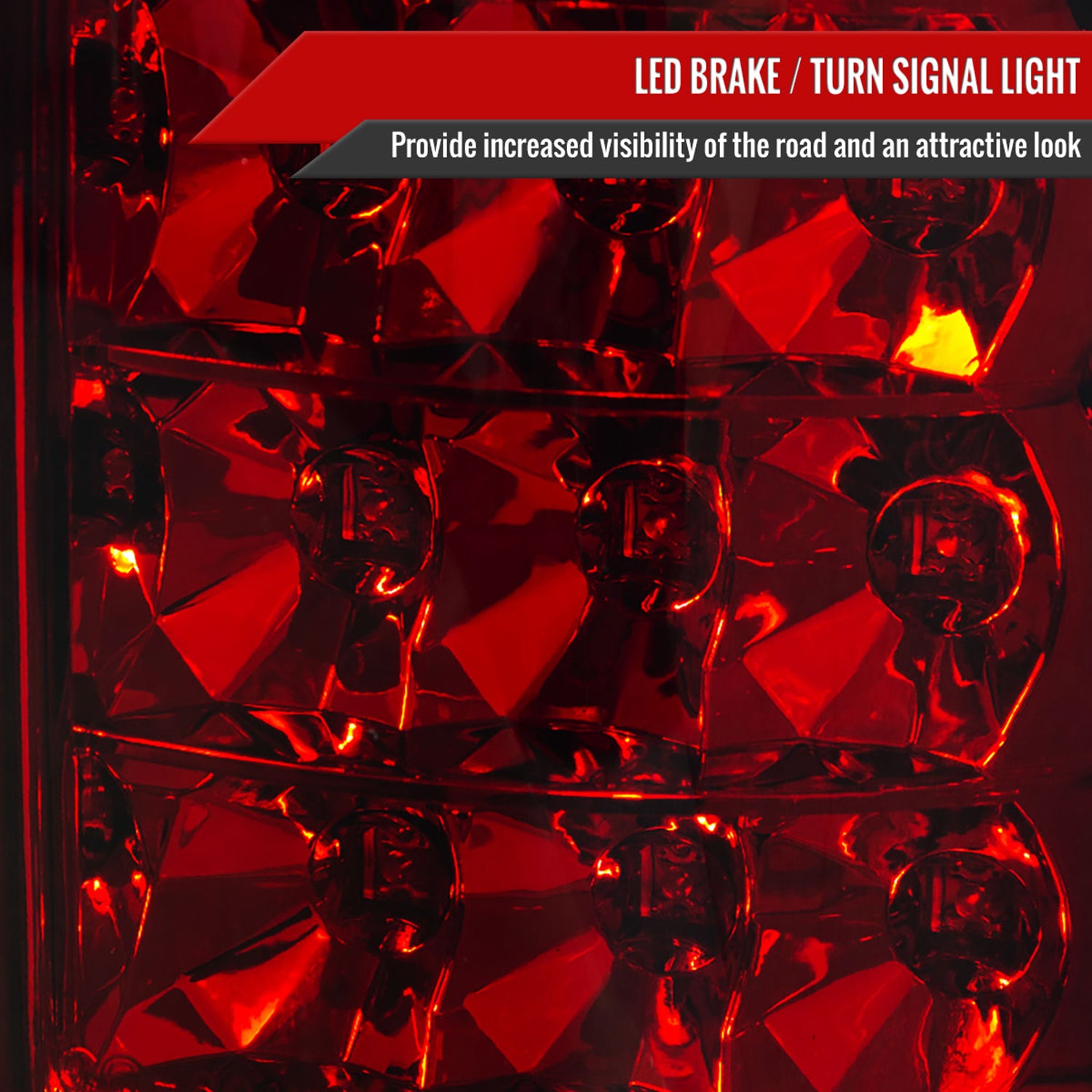 1988-2000 Chevy Silverado/Tahoe/Suburban/Sierra/Yukon Tail Lights Chrome/Red