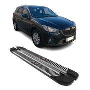 2013-2016 Mazda CX-5 Running Boards Side Steps Silver & Black