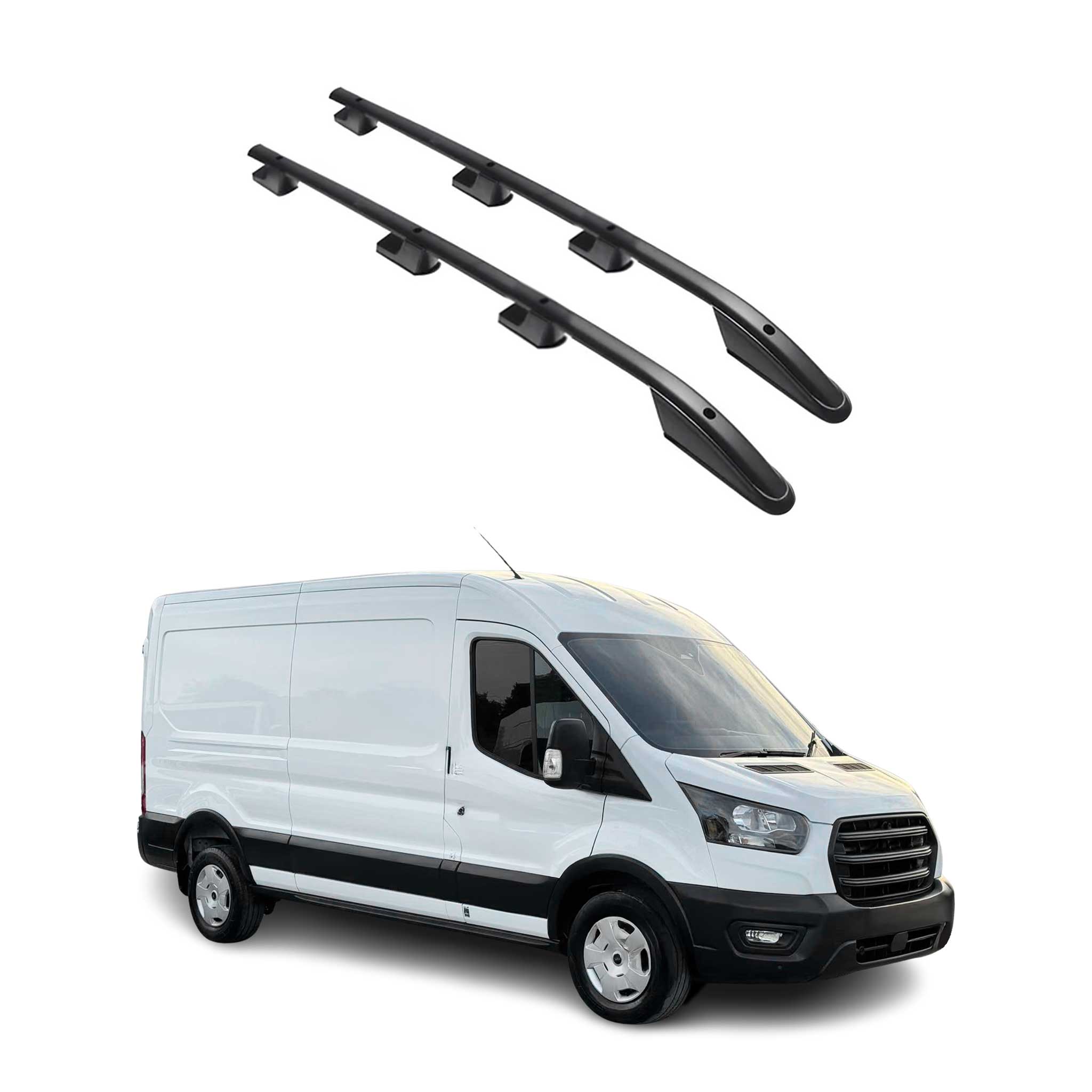 2015-2025 Ford Transit L3 LWB Roof Rack Rails Side Rails Black