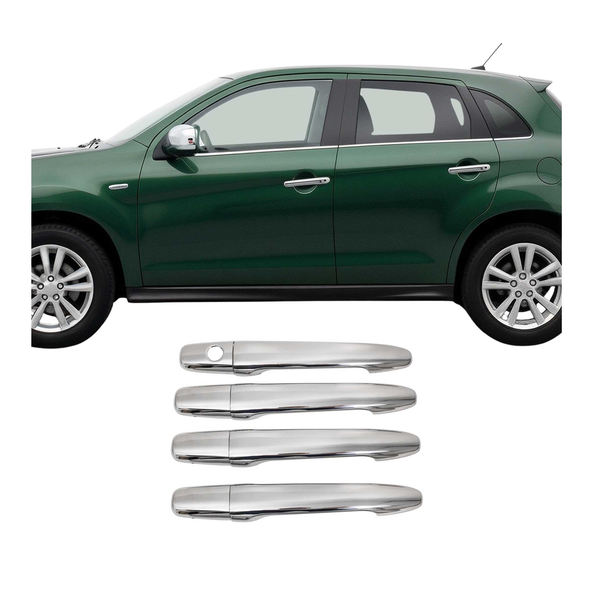 2011-2021 Mitsubishi Outlander Sport Car Door Handle Cover Protector Stainless Steel