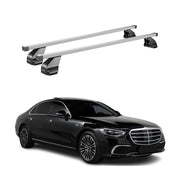 Roof Racks Cross Bars Carrier for Mercedes S Class W223 2020-25 Steel Gray 2x