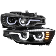 2012-2015 BMW F30 3 Series Sedan Dual LED Headlights LED Signal Matte Black