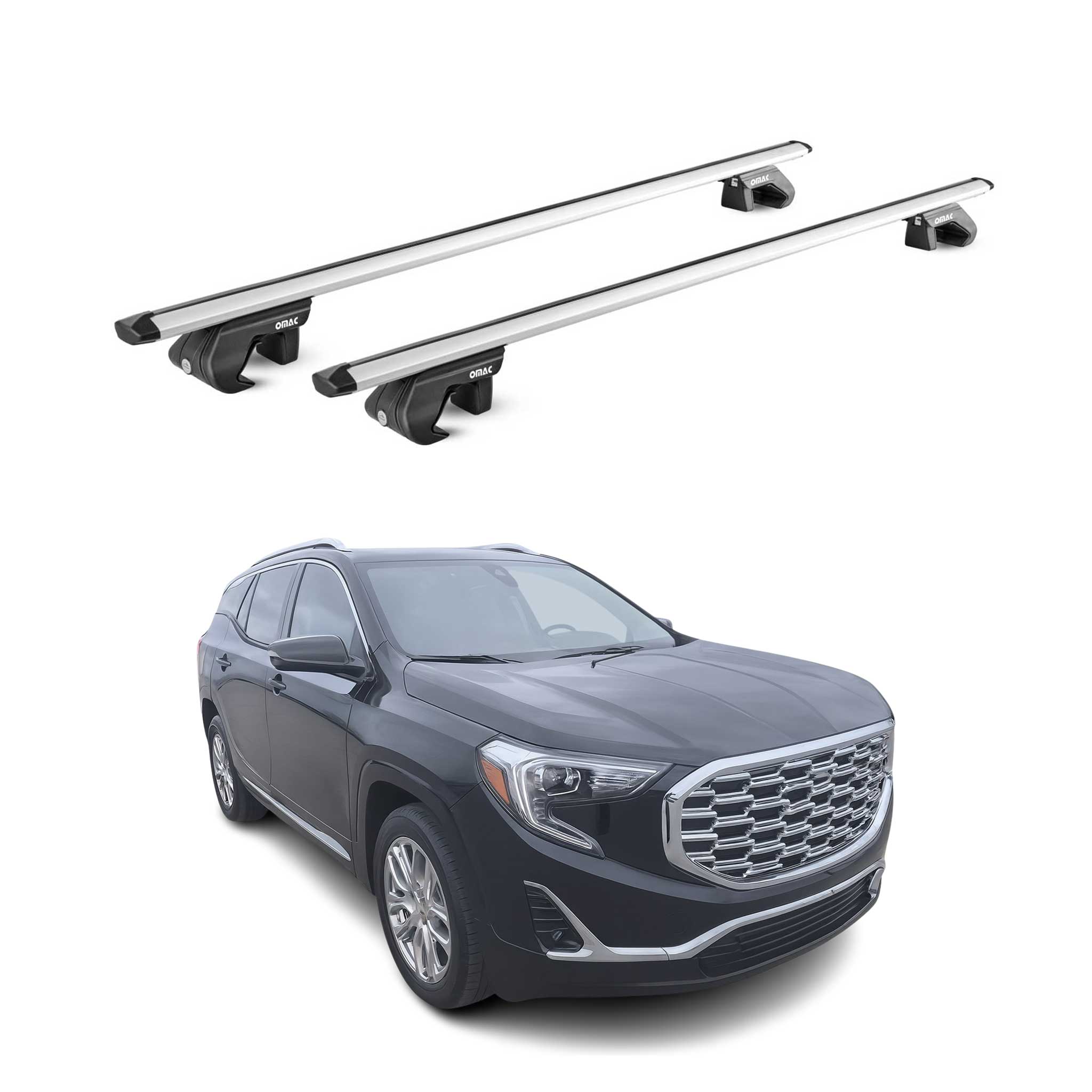 2025-2026 GMC Terrain Roof Rack Cross Bars Luggage Carrier Alu Silver 2x