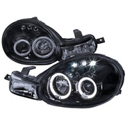 2000-2002 Dodge Plymouth Neon Dual Halo Projector Headlights Black/Smoke