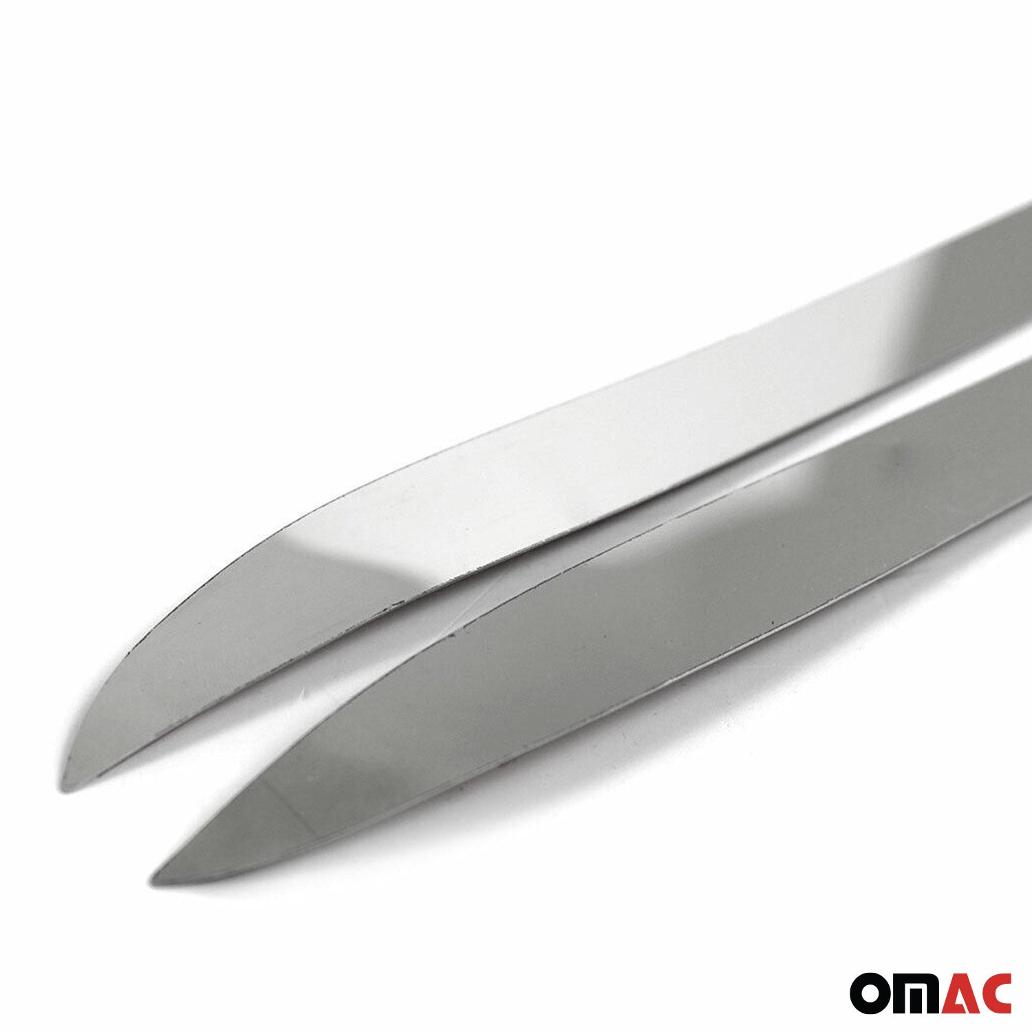 2018-2023 Hyundai Kona Rear Bumper Diffusor Chrome Trim Silver Stainless Steel 2 Pcs