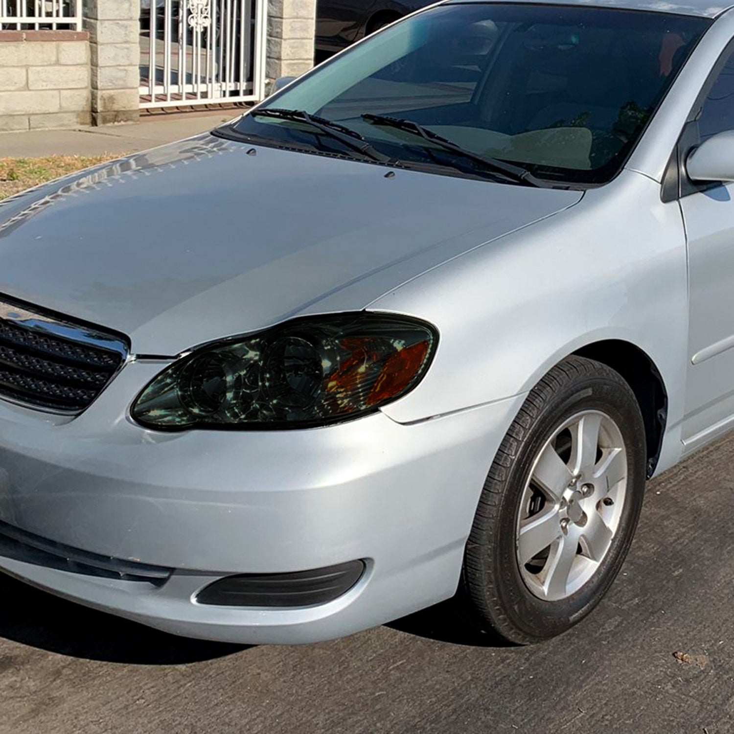 2003-2008 Toyota Corolla Factory Style Headlights Chrome Housing/Smoke Lens