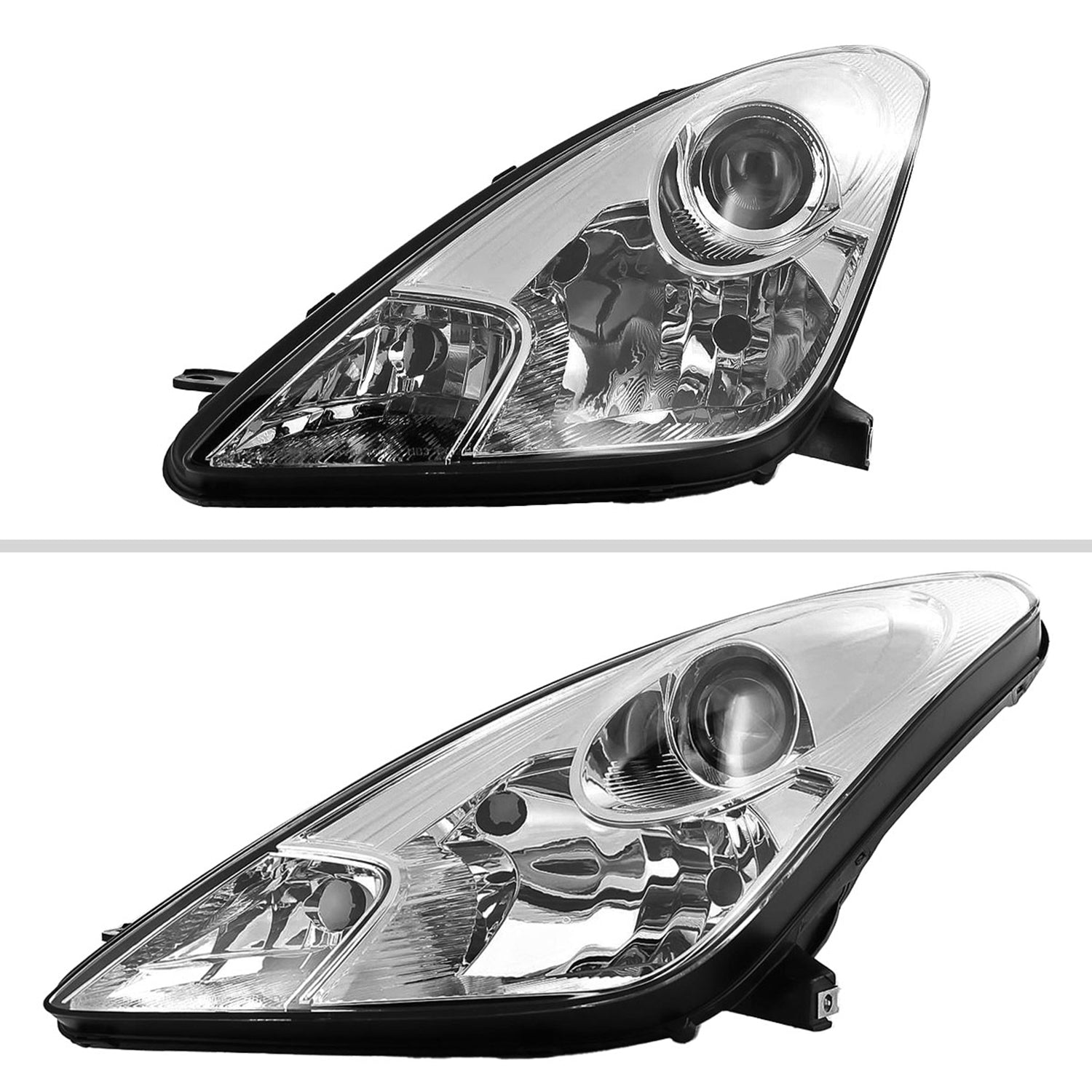 2000-2005 Toyota Celica Projector Headlights Chrome Housing/Clear Lens