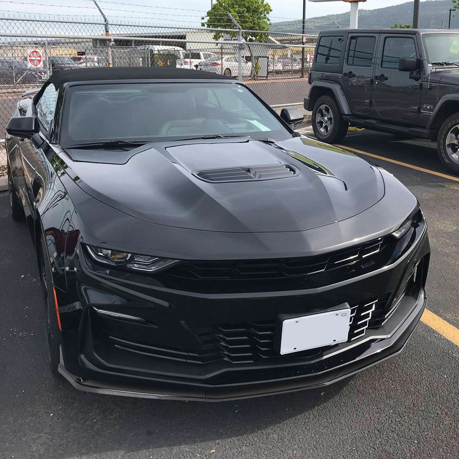 2016-2018 Chevy Camaro Glossy Black Polypropylene 3PC Front Bumper Lip Set