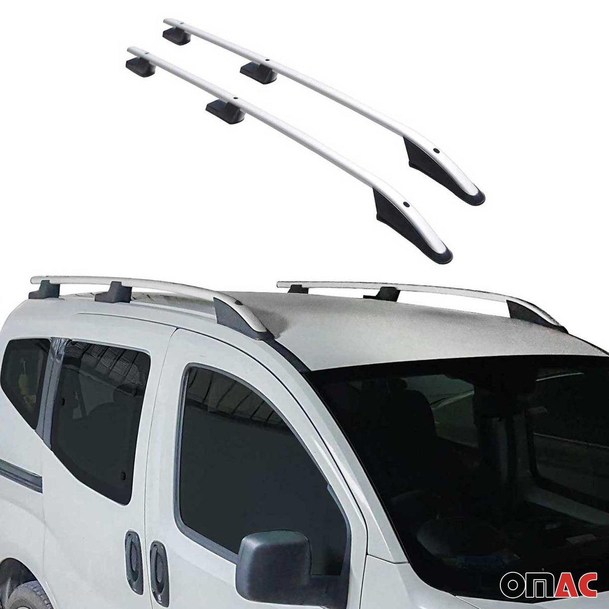2015-2026 Ford Transit L1 SWB Roof Rack Rails Side Rails Silver – OMAC USA
