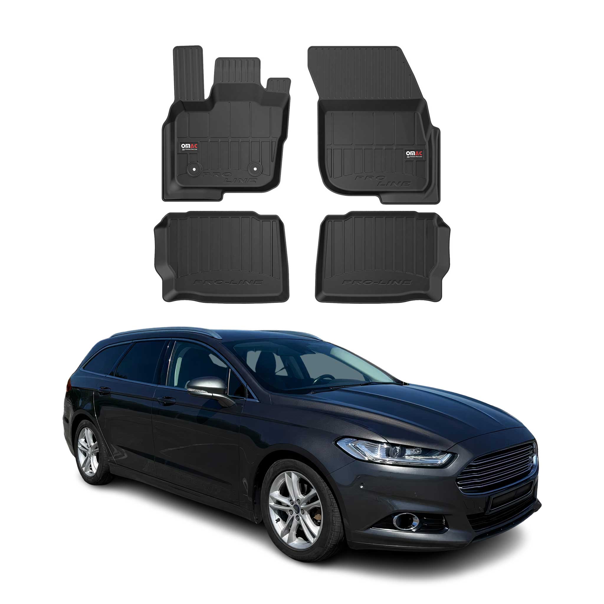 2013-2020 Ford Fusion Sedan Premium Floor Mats Liners Full Set All Weather Heavy Duty