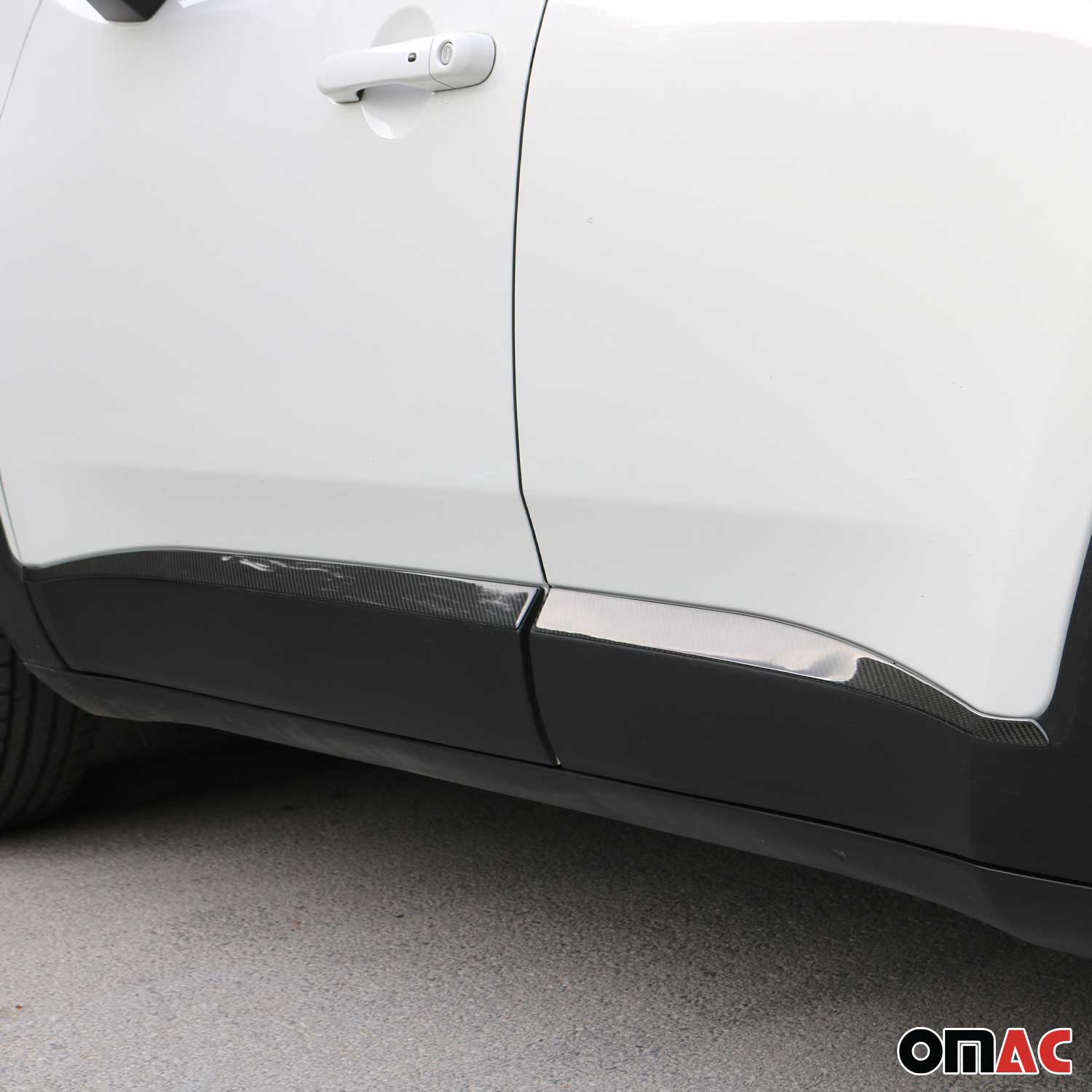 2015-2024 Jeep Renegade Side Door Molding Trim Skirt Garnish Carbon Fiber 4x